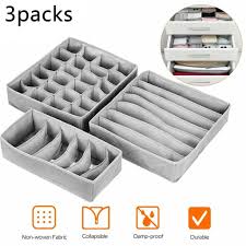 Maybe you would like to learn more about one of these? 3pcs Foldable Closet Drawer Organizer Divider Underwear Bra Socks Storage Boxes Buy At A Low Prices On Joom E Commerce Platform