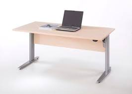 Ein ergonomischer bürostuhl darf an keinem schreibtisch fehlen. Schreibtisch Hohenverstellbar Elektrisch Motor Ergonomisch 150cm Ahorn Grau