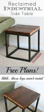 Diy Reclaimed Industrial Side Table Fixthisbuildthat Industrial Side Table Furniture Diy Diy Furniture Projects