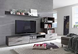 Banc Tv Anthracite Et Effet Beton Contemporain Cayetano Mobilier De Salon Meuble Salon Deco Maison