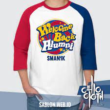 Desain baju ini merupakan desain dengan mengikuti trend dan cocok untuk anak kelas smp. Hebat Contoh Desain Kaos Alumni Sekolah