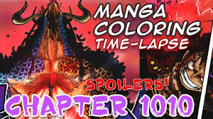 Coloring Time-Lapse: One Piece Manga Chapter 1010 - Kaido vs Luffy  *Spoilers* TCB Scans Feature! - YouTube