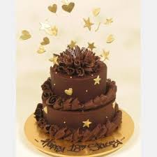 Two Tier Chocolate Star Cake Kidd S Cakes Bakery Tiered Cakes Birthday Birthday Cake Pictures 2 Tier Birthday Cakes
