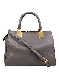 Order online for next day delivery with click and collect. Kurt Geiger London Emma Small Leather Tote Bag Grey At John Lewis Partners