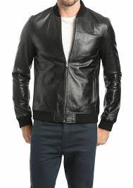 Mens Leather Jacket Black Motorcycle Bomber Real Leather Jacket For Men Nfs115 Zaf Mens Leather Bomber Jacket Custom Leather Jackets Black Leather Jacket Men