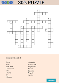 New daily puzzles each and every day! 80 S Crossword Puzzle Templates At Allbusinesstemplates Com