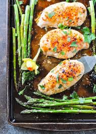 Sheet Pan Honey Apricot Chicken And Asparagus Easy Dinner Recipes Chicken Recipes Chicken B Sheet Pan Dinners Asparagus Recipes Healthy Sheet Pan Recipes
