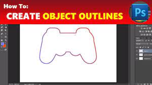 Grayscale image conversion through adjustment layer. How To Create Object Outlined Designs In Photoshop Youtube