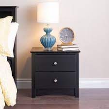 Costway set of 2 nightstand end beside sofa table w/ 3 drawers bedroom furniture black. Nightstands Prepac Mfg