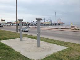 Menard Park Seawall Beach Showers 2222 28th Street Sea Wall Wind Turbine Beach