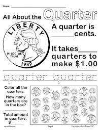 Quarter Worksheet Money Worksheets First Grade Worksheets Kindergarten Money Worksheets