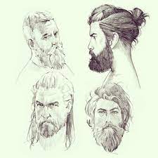 Male Heads Character Design Concept Art Design Idea Male Man Men Profile Shapes Sketchbook Sketch Pencil Moleski Beard Drawing Sketches Drawings