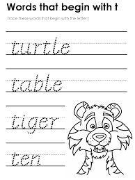 Words That Start With T Letter T Worksheets Kindergarten Phonics Worksheets Letter T Words
