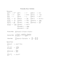 Raz kupferman institute of mathematics the hebrew university. Pdf Formulas From Calculus Ruotai Zhang Academia Edu