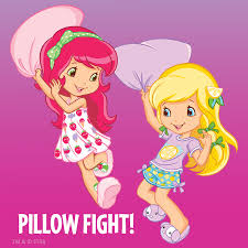 A sweet cake made of flour, butter, milk, cream, and eggs with strawberry mixed in it will make a good appearance. Pillow Fight With Strawberry Shortcake And Lemon Meringue Strawberry Shortcake Characters Strawberry Shortcake Cartoon Strawberry Shortcake Coloring Pages