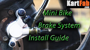 Mini Bike Brake System Hydraulic Kit Install Adjustment Youtube