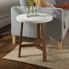 Ebern Designs Lucian Round End Table Reviews Wayfair Living Room End Tables Marble End Tables Marble Tables Living Room