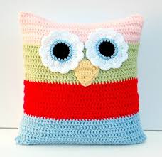Crochet Owl Cushion Chouette Au Crochet Coussins A Theme Hibou Bricolages Au Crochet