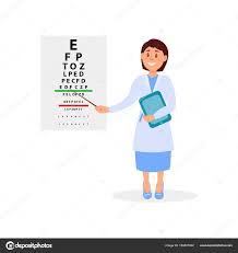 Female Ophthalmologist Holding Digital Tablet And Pointing