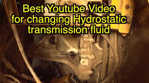 Jan 24, 2011 · hydrostatic the most common transmission for lawn tractors today is an internal pump and motor drive system called the hydrostatic transmission. Hydrostatic Transmission Fluid Change How To Replace Tractor Transmission Fluid Scag Maintenance Youtube