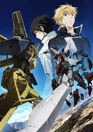 2boys absurdres back to back black hair black jacket blonde hair blue eyes blue sky break blade dual wielding fighting gu broken blade anime movies blade movie
