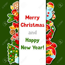 About 4% % of these are packaging labels, 1%% are stamps. Merry Christmas And Happy New Year Sticker Invitation Card Royalty Free Cliparts Vectors And Stock Illustration Image 46579330