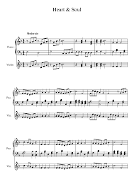 8 t u o 6 e t u. Heart Soul Sheet Music For Piano Violin Solo Musescore Com