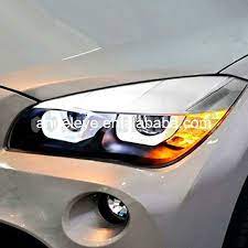 2009 2014 year for bmw for x1 led u style angel eyes head lights head lamp with hid lf car lights car head projector lens