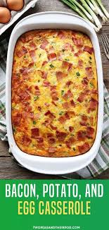 Pour the egg mixture over the potatoes. Bacon Potato And Egg Casserole
