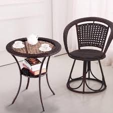 Coffee table with glass top. Round Rattan Wicker Glass Top Steel Frame Coffee Table