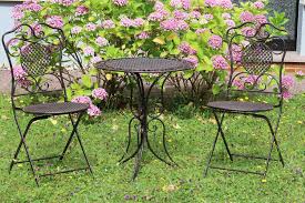 Same day delivery 7 days a week £3.95, or fast store collection. Garden Furniture Set Table 2 Chairs Brown Antique Style Iron Aubaho