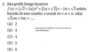 Pembahasan simak ui 2019 kode 323. Belajar Bersama Pak Luhut On Twitter Utas Ini Berisi Pembahasan Matematika Ipa Simak Ui 2019 Kode 323 Setiap Pembahasan Akan Saya Sertakan Akses Video Berisi Alur Berpikir Dan Proses Bernalarnya Soal Nomor