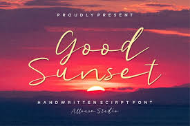 We have a huge collection of around 72,000 truetype and opentype free fonts, checkout more on. Good Sunset Script Font Befonts Com