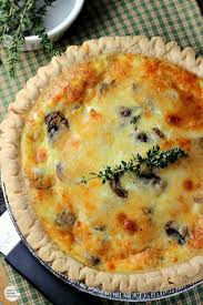 Mushroom Swiss Quiche Sundaysupper Quiche Recipes Easy Breakfast Quiche Recipes Quiche Recipes