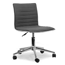 Aiko Grey Fabric Chrome Metal Swivel Office Chair With Wheels Overstock 12816273