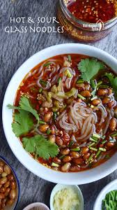 Slippery Noodles In A Tangy Soup Hot And Sour Glass Noodle Soup Is Irresistible But Easy To Prepare A C Glass Noodles Recipe Glass Noodles Easy Asian Recipes