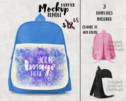 Dye Sublimation Kids School Backpack Mockup Template Add Your Own Image And Backgrou Free Psd Mockups Templates Mockup Free Psd Kids School Backpack