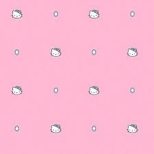 Wallpaper Hello Kitty On Pink Background Licensed By Sanrio 686407830237 Ebay