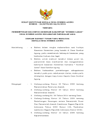 Copy lengkap contoh sk kepala desa. Contoh Surat Keputusan Sanggar Seni Porquequierovolveraseryo