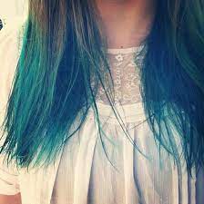 Blue Dip Dyed Hair Pour In A Bowl 4 Packs Of Blue Koolaid Boil Some Water And Pour In The Bowl Put Your Hair In Blue Dip Dye Hair Kool Aid