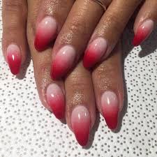 Almond Black And Red Ombre Nails Ombre Nails Pink Ombre Nails Almond Shape Nails Nails