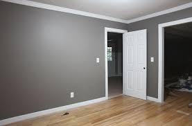 Light gray walls with white trim and wood floors. Dark Wood Grey Walls White Trim Novocom Top