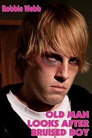 Old Man Looks After Bruised Boy by Robbie Webb