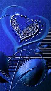 ℒℴѵℯ Cjf Black And Blue Wallpaper Blue Heart Feeling Blue