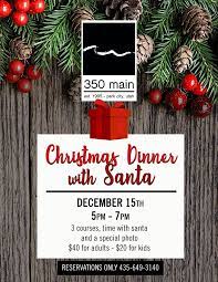 Christmas In Park City Utah 350 Main Christmas Dinner Menu Hosting Holiday Party Christmas Menu