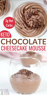 Low Carb Keto No Bake Chocolate Cheesecake Mousse In 2020 Low Carb Recipes Dessert No Bake Chocolate Cheesecake Low Carb Treats