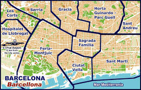 Mapa de las regiones de españa. Barcelona Map Volando Voy Viajes