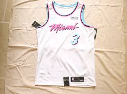 Feb 17, 2018 at 22:15. Nike Miami Heat Dwyane Wade White Vice Nights Jersey