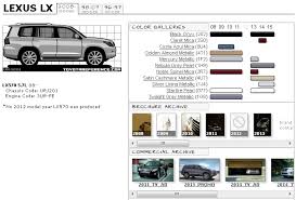 Lexus Lx Color Chart And Media Archive Clublexus Lexus
