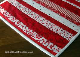 Quilt As You Go Table Runner Pink Polka Dot Creations Quilted Table Runners Patterns Valentine Table Runner Quilted Table Runners